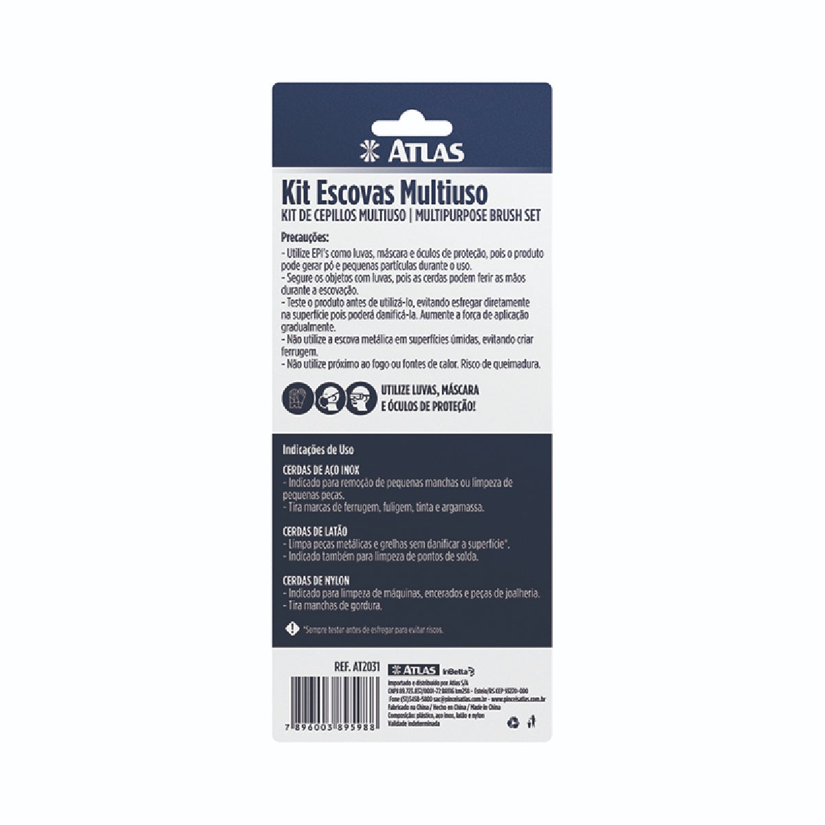 CONJUNTO ESCOVAS MULTIUSO ATLAS
