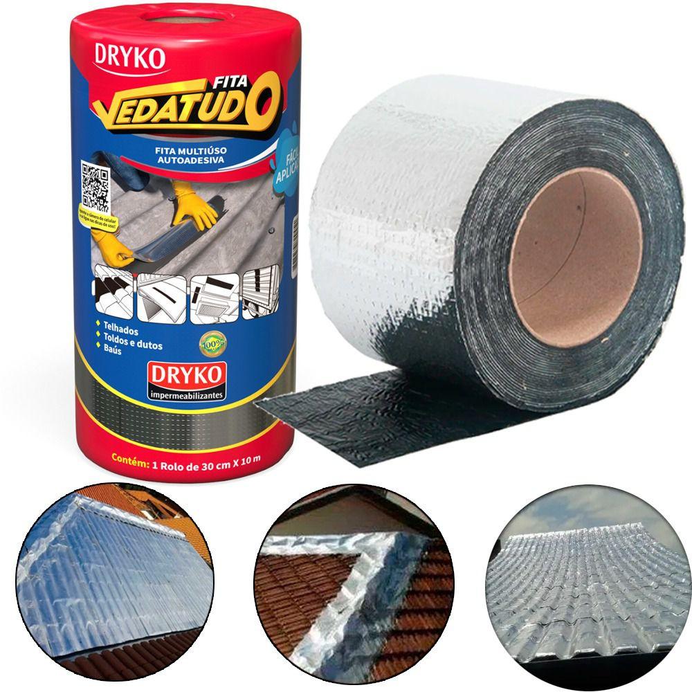 FITA MULTIUSO AUTOADESIVA 20CMX10M VEDATUDO