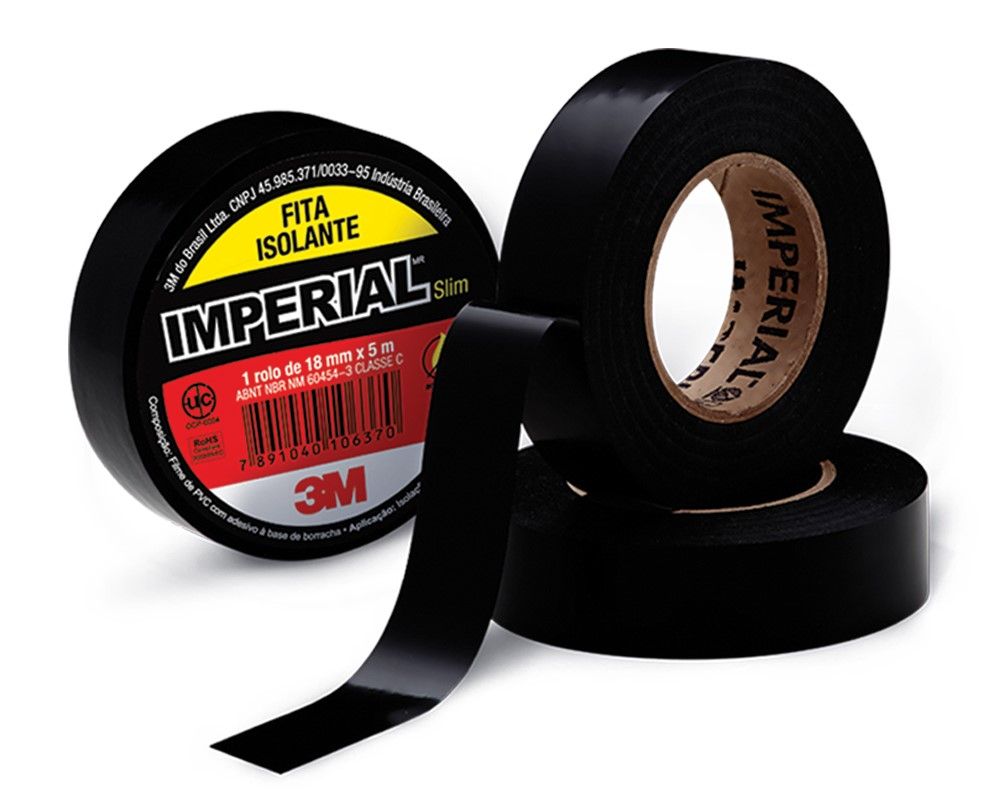 FITA ISOLANTE IMPERIAL 18MMX5M PRETO 3M