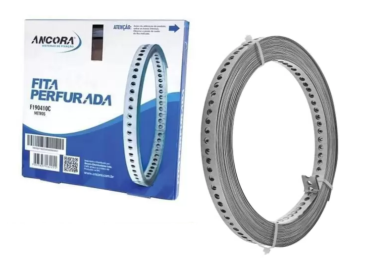 FITA DE AÇO PERFURADA 17MMX10M ANCORA
