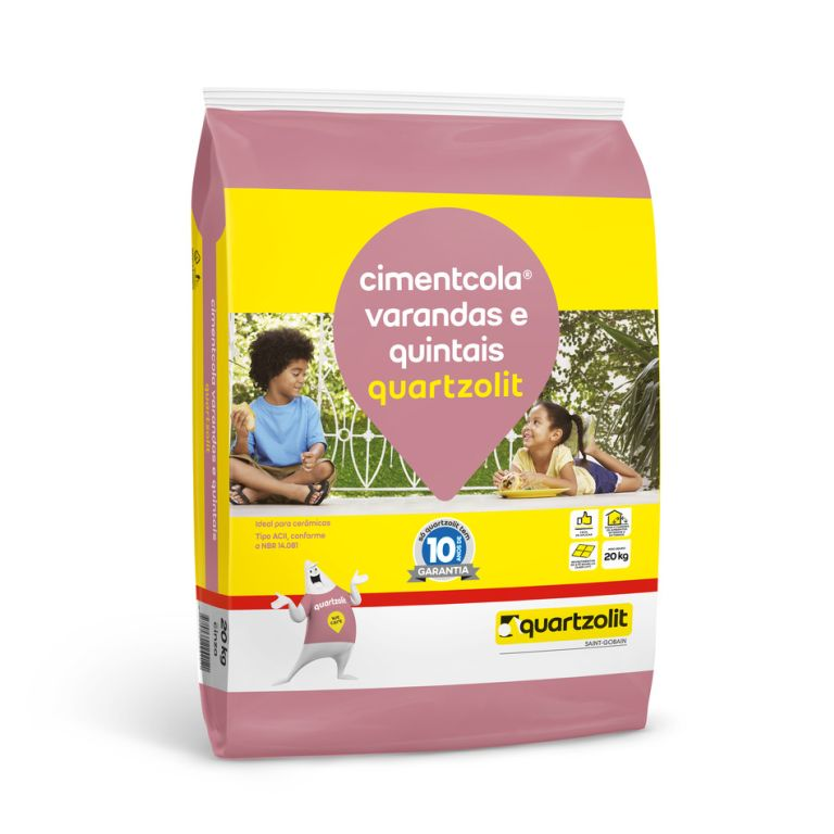 ARGAMASSA CIMENTCOLA VARANDAS E QUINTAIS ACII 20KG CINZA QUARTZOLIT