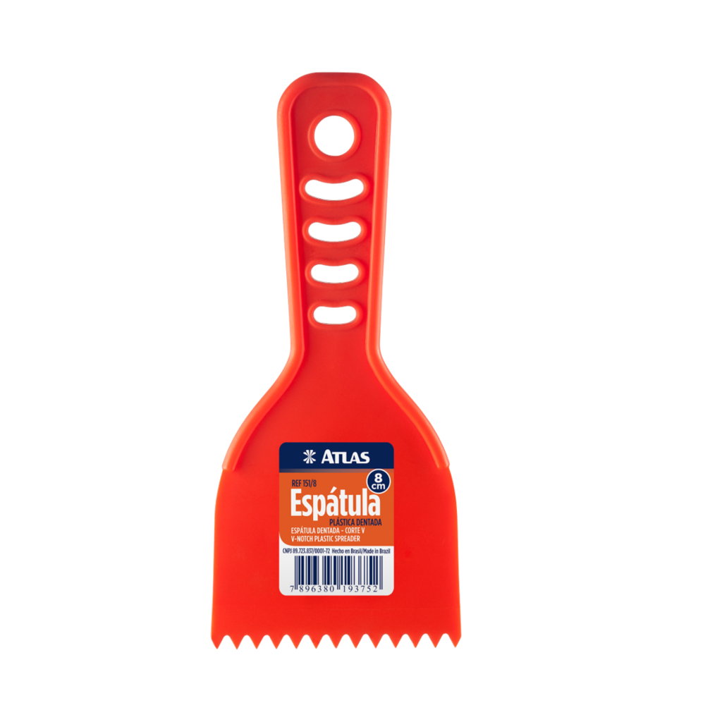 ESPATULA PLASTICA DENTADA 8CM ATLAS
