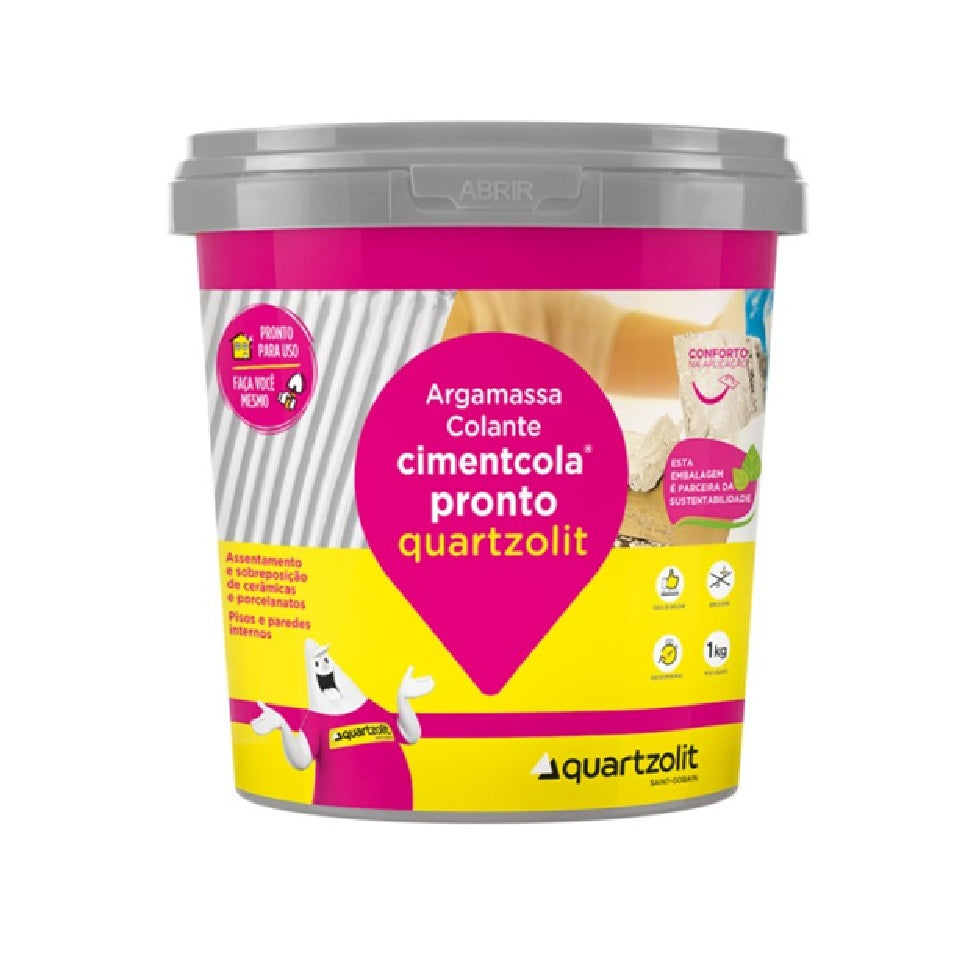 ARGAMASSA CIMENTCOLA PRONTO PARA USO 1KG QUARTZOLIT
