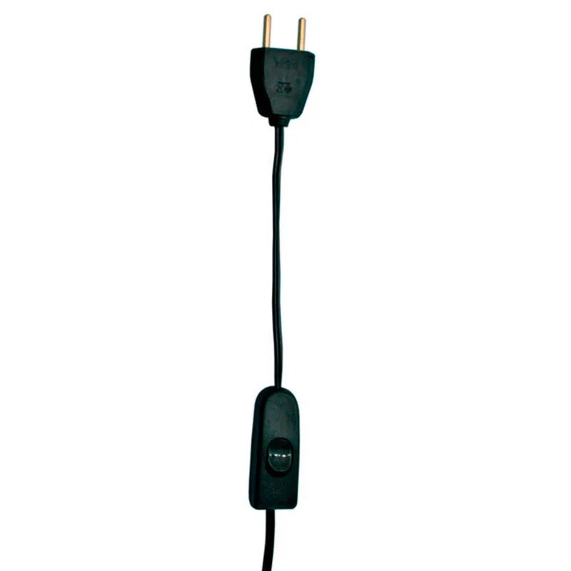 CORDÃO COM INTERRUPTOR MEIO FIO 1,2M PRETO INTERNEED