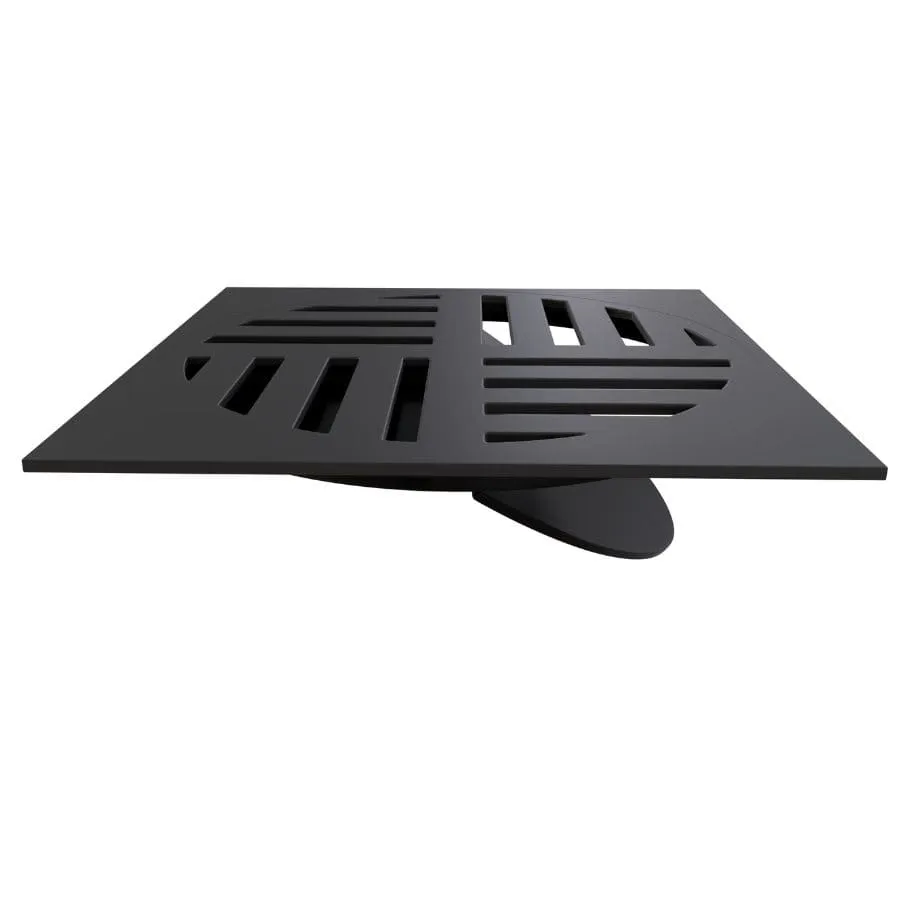 GRELHA COM FECHO AUTOMÁTICO QUADRADO 10CM PRETO ESTRELA