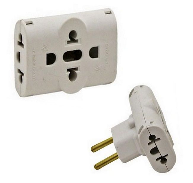 ADAPTADOR DE TOMADA T ARREDONDADO