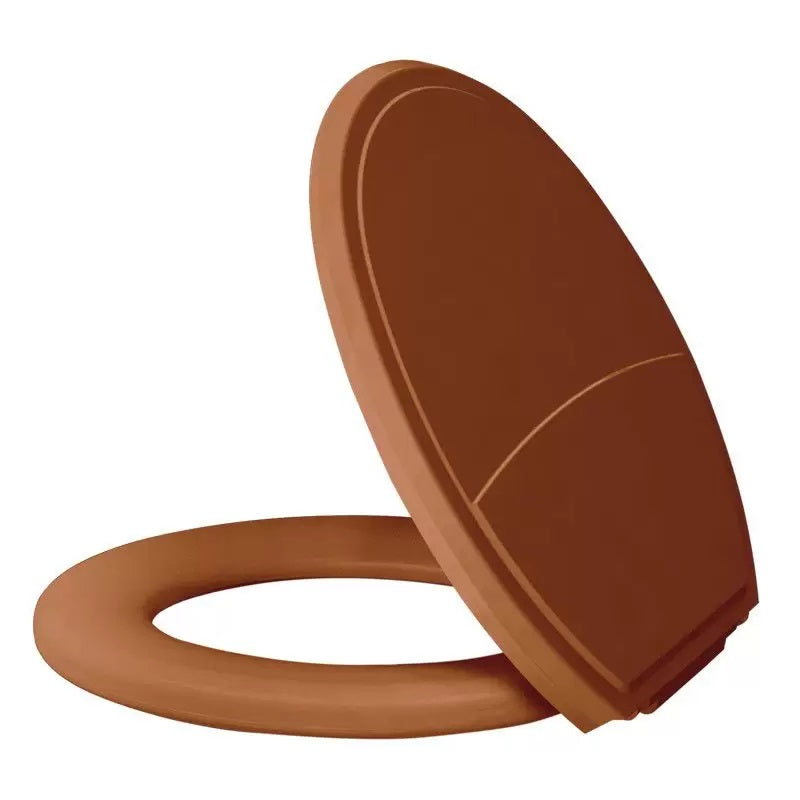 ASSENTO SANITARIO ALMOFADADO OVAL PLUS SLIM CARAMELO METASUL