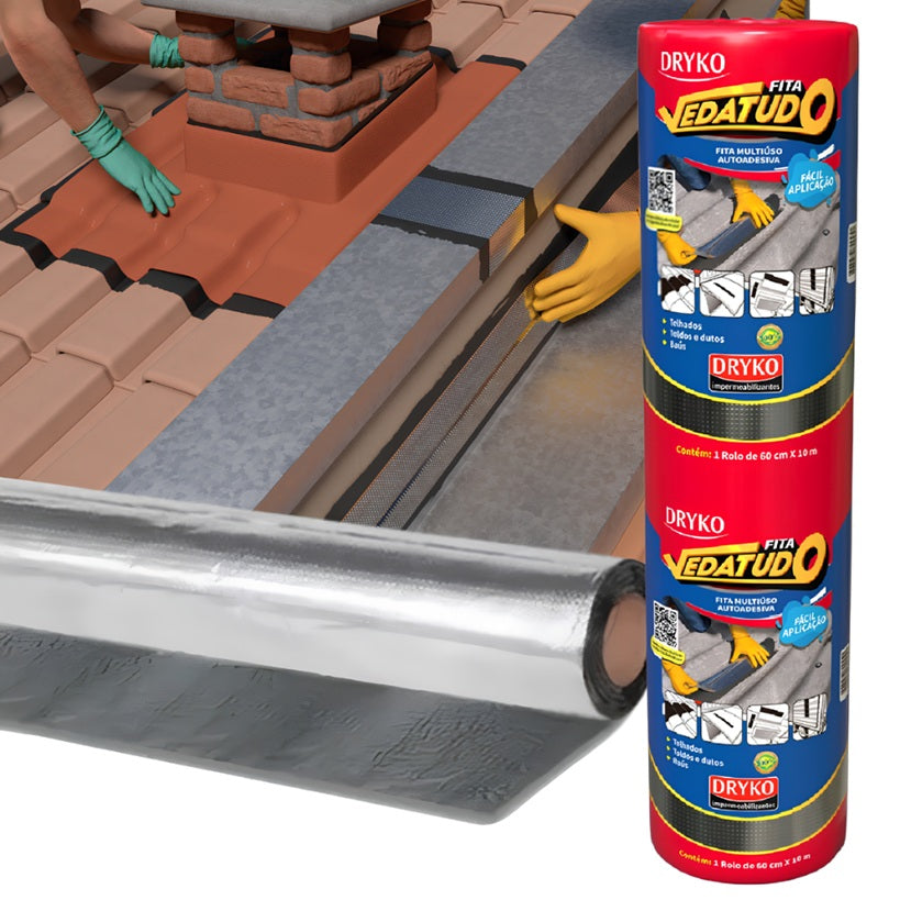 FITA MULTIUSO AUTOADESIVA 60CMX10M VEDATUDO