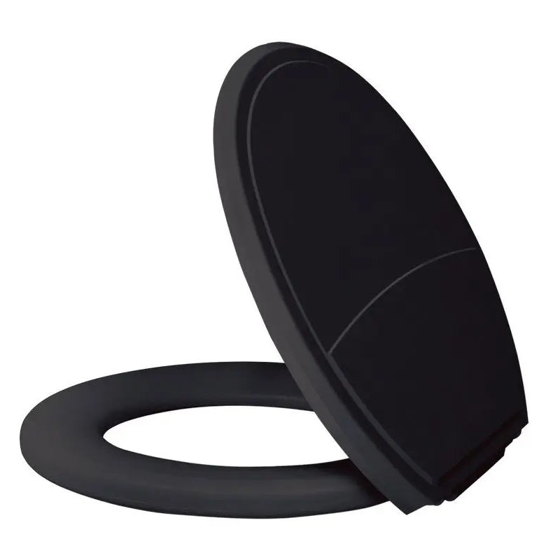 ASSENTO SANITARIO ALMOFADADO OVAL PLUS SLIM PRETO METASUL