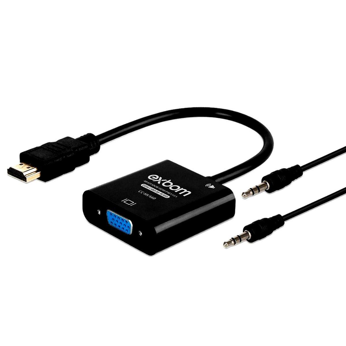 ADAPTADOR HDMI X VGA COM AUDIO EXBOM