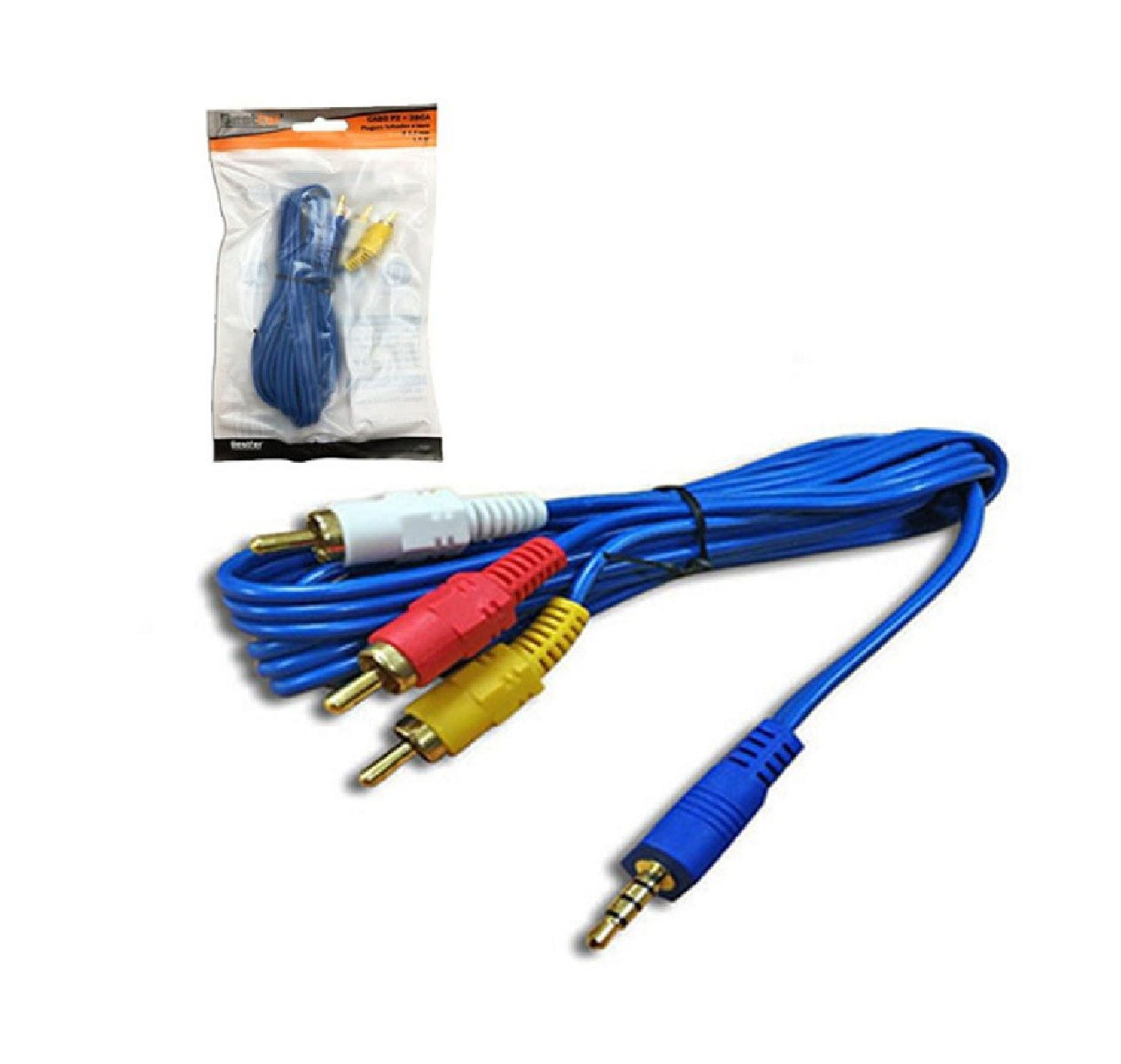 CABO P2X3 RCA REFORCADO 1,5M AZUL BESTFER