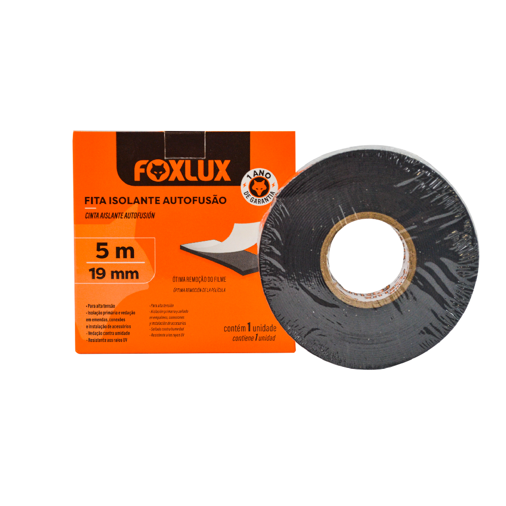 FITA ISOLANTE AUTOFUSÃO 19MMX5M FOXLUX