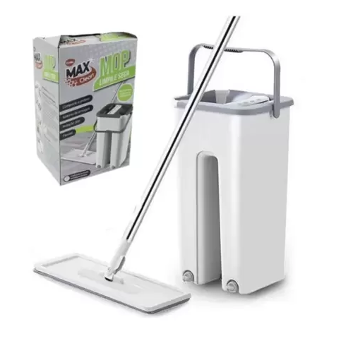 ESFREGAO MOP FLAT 360° COM BALDE MAX CLEAN 6L CLINK
