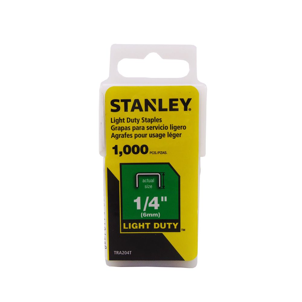 GRAMPO LIGTH DUTY 6MM 1/4" 1000 GRAMPOS STANLEY