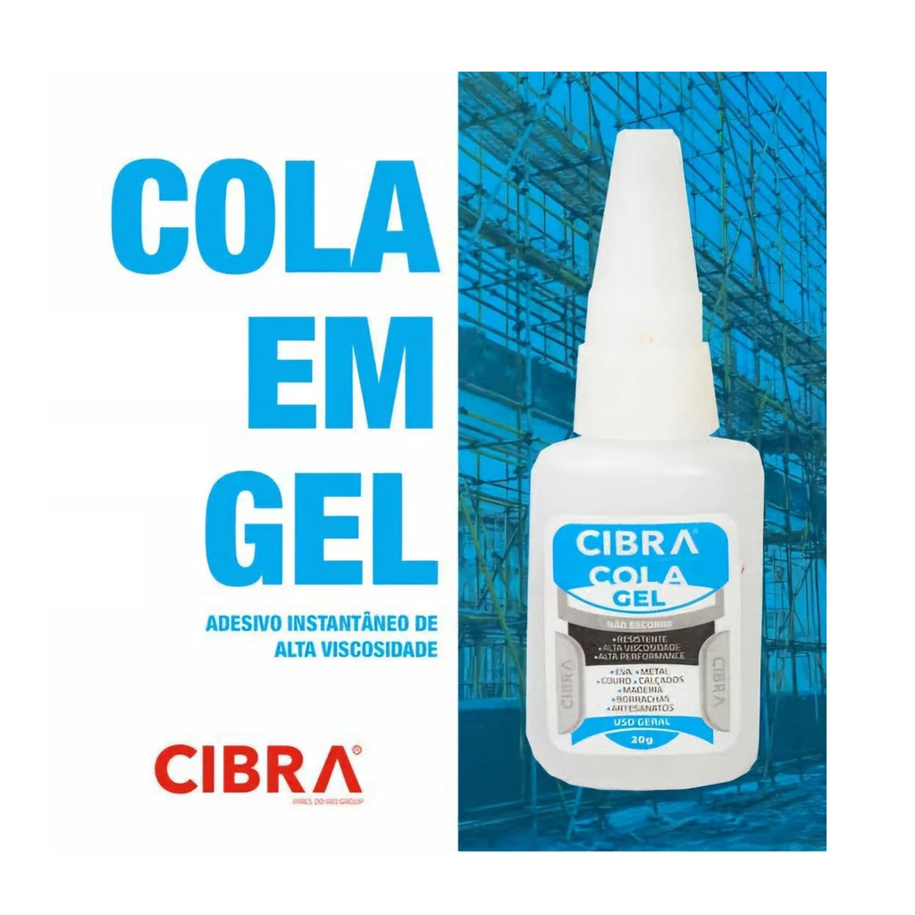 ADESIVO INSTANTANEO ALTA VISCOSIDADE GEL 20G CIBRA
