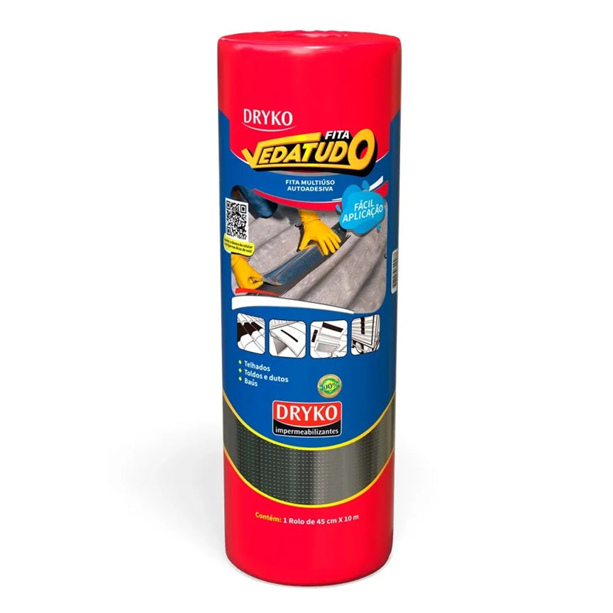 FITA MULTIUSO AUTOADESIVA 45CMX10M VEDATUDO
