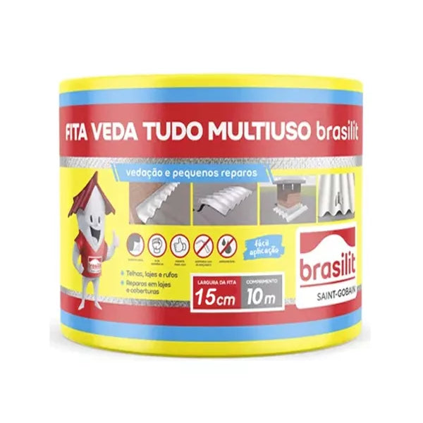 FITA MULTIUSO AUTOADESIVA 15CMX10M BRASILIT