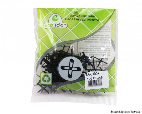 ESPAÇADOR CRUZETA 4,0MM COM 100 PEÇAS ECOLIDER