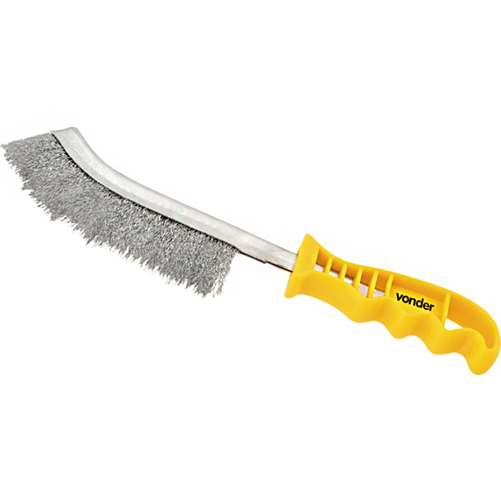 ESCOVA DE AÇO COM CABO PLÁSTICO FERTAK TOOLS