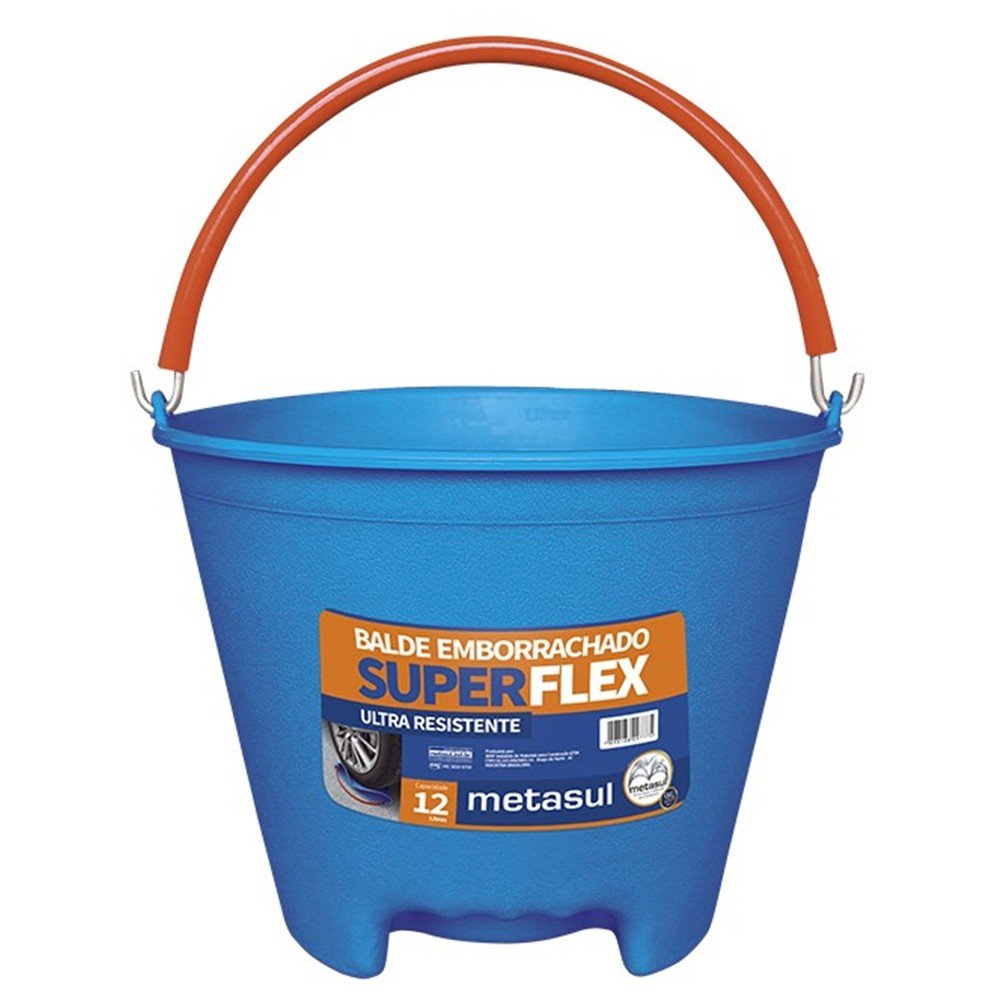 BALDE EMBORRACHADO SUPERFLEX 12L METASUL