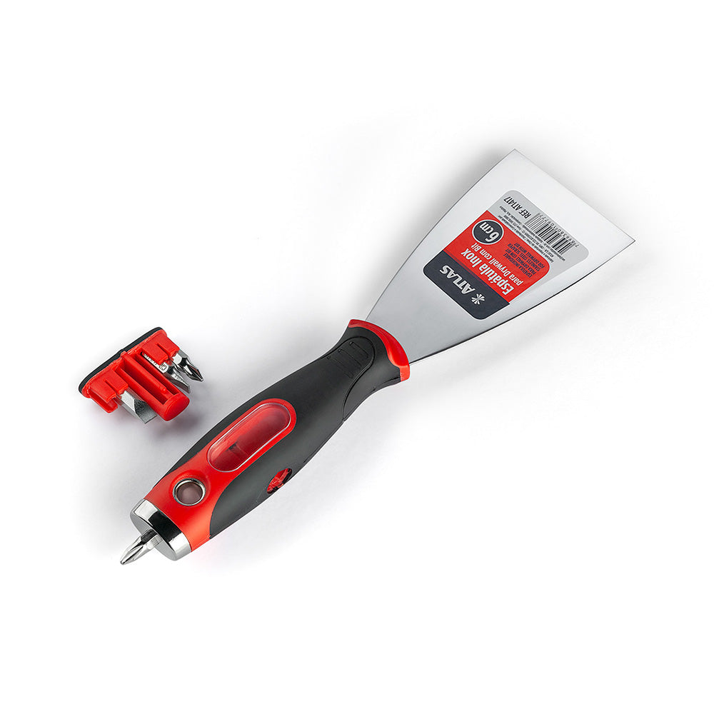 ESPÁTULA DE AÇO INOX 2,5" COM BITS ATLAS
