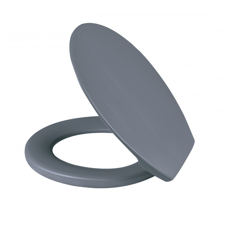 ASSENTO SANITÁRIO OVAL SOFT CINZA ESCURO METASUL