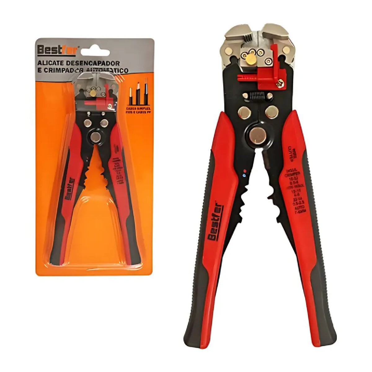 ALICATE DESENCAPADOR E CRIMPADOR 8" BESTFER