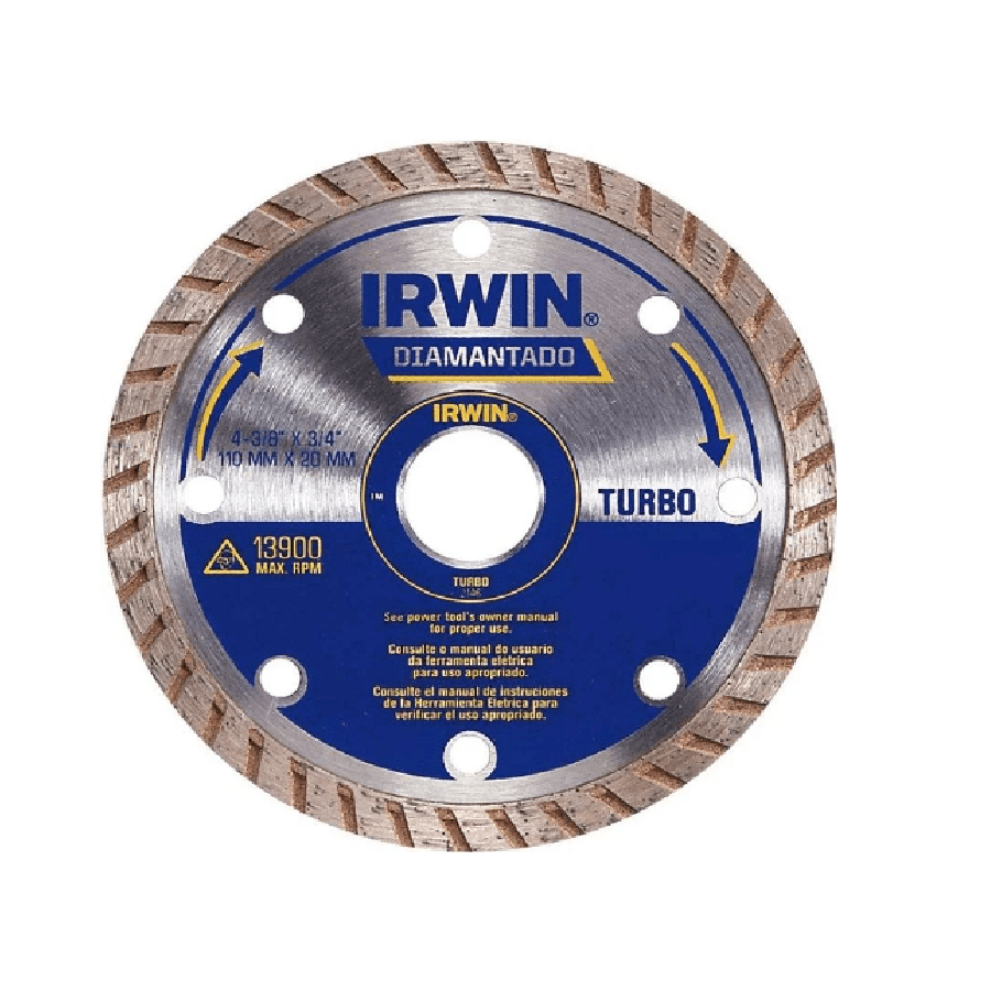 DISCO DIAMANTADO PREMIUM TURBO 110MM IRWIN