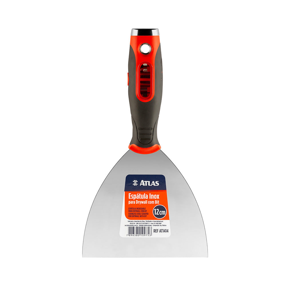 ESPÁTULA DE AÇO INOX 5" COM BITS ATLAS