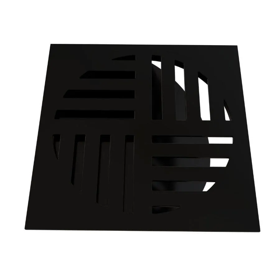 GRELHA COM FECHO AUTOMÁTICO QUADRADO 15CM PRETO ESTRELA