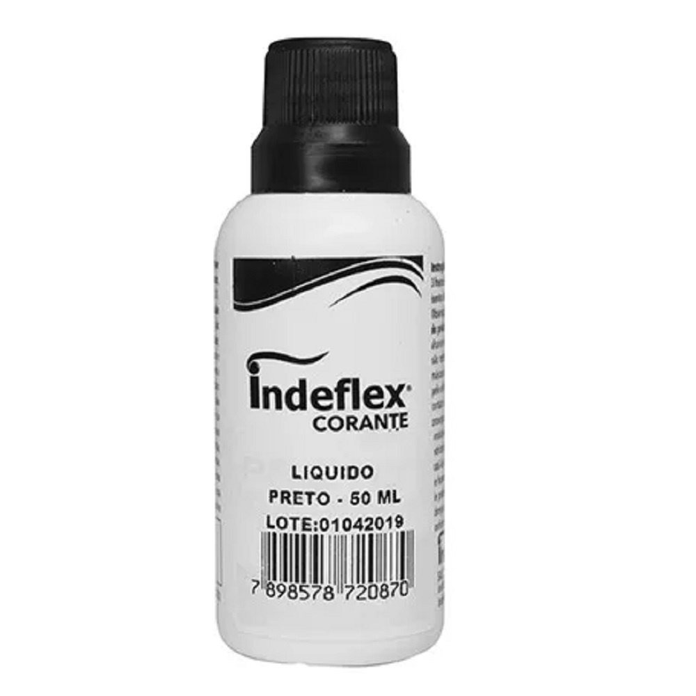 CORANTE LÍQUIDO 50ML PRETO INDEFLEX