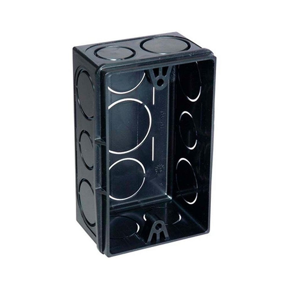 CAIXA DE LUZ 4X2 PVC PRETA METASUL