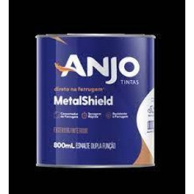 ESMALTE SINTÉTICO PREMIUM 800ML PRETO BRILHANTE METALSHIELD ANJO