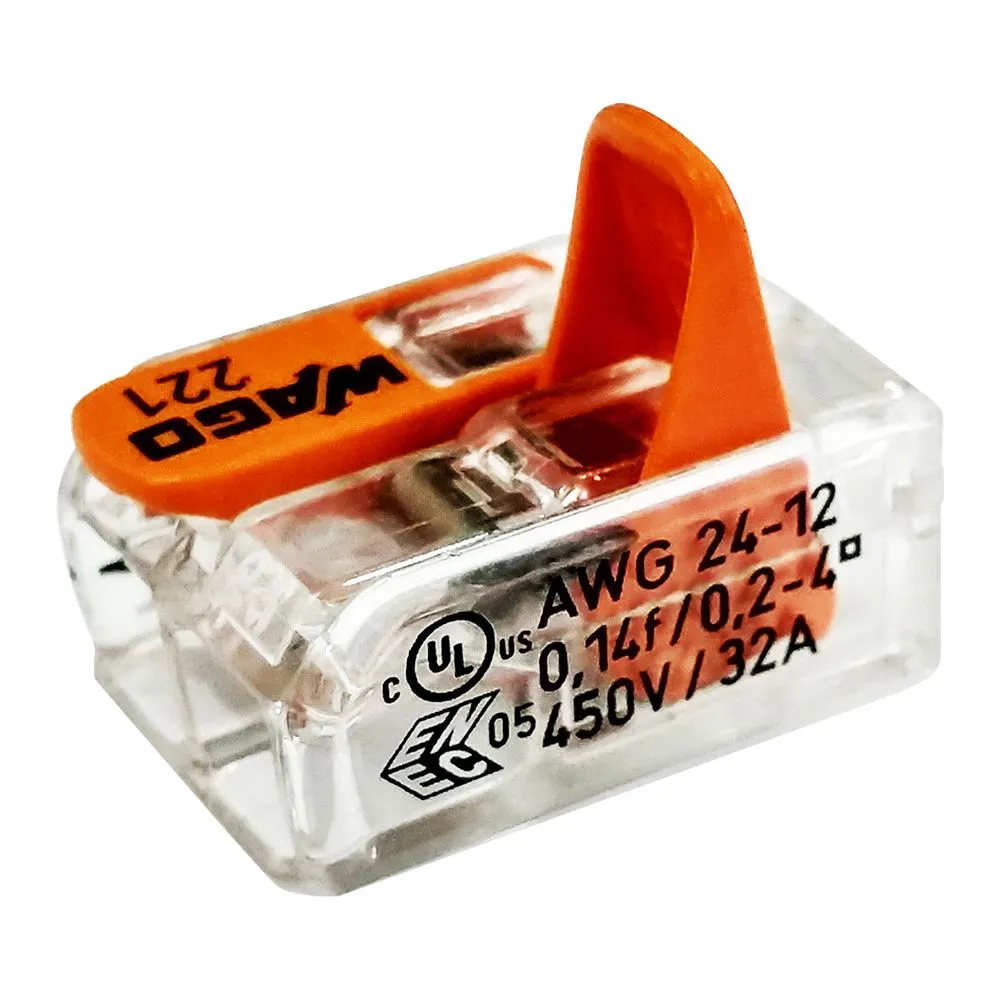 CONECTOR DE FIOS EMENDA FACIL 2P 4MM WAGO