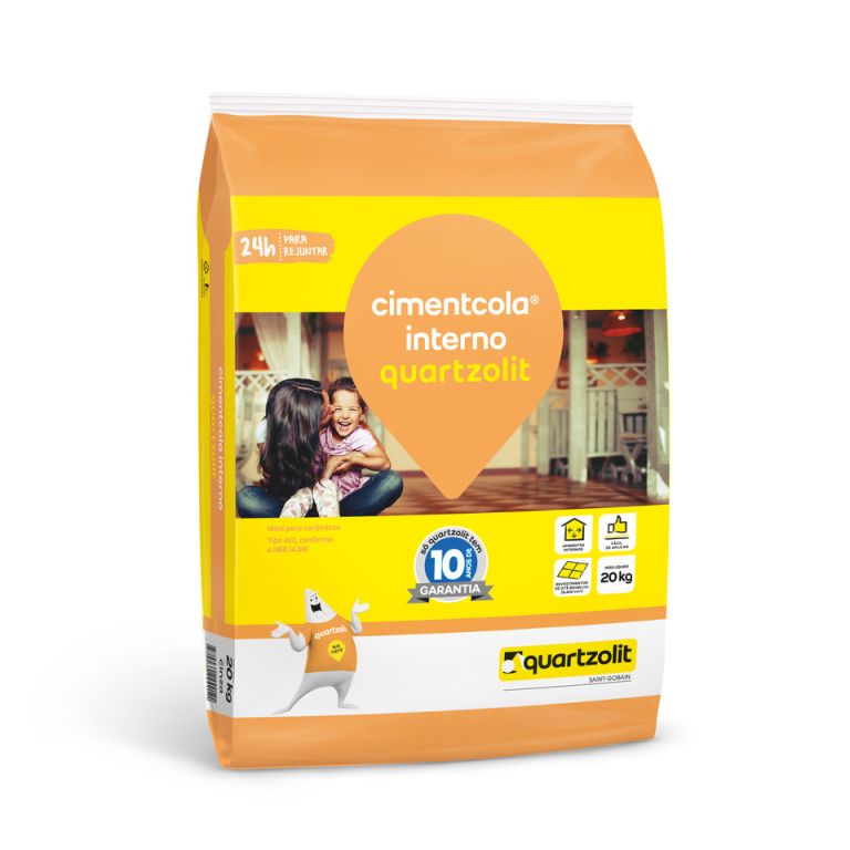 ARGAMASSA CIMENTCOLA INTERNO ACI 20KG CINZA QUARTZOLIT