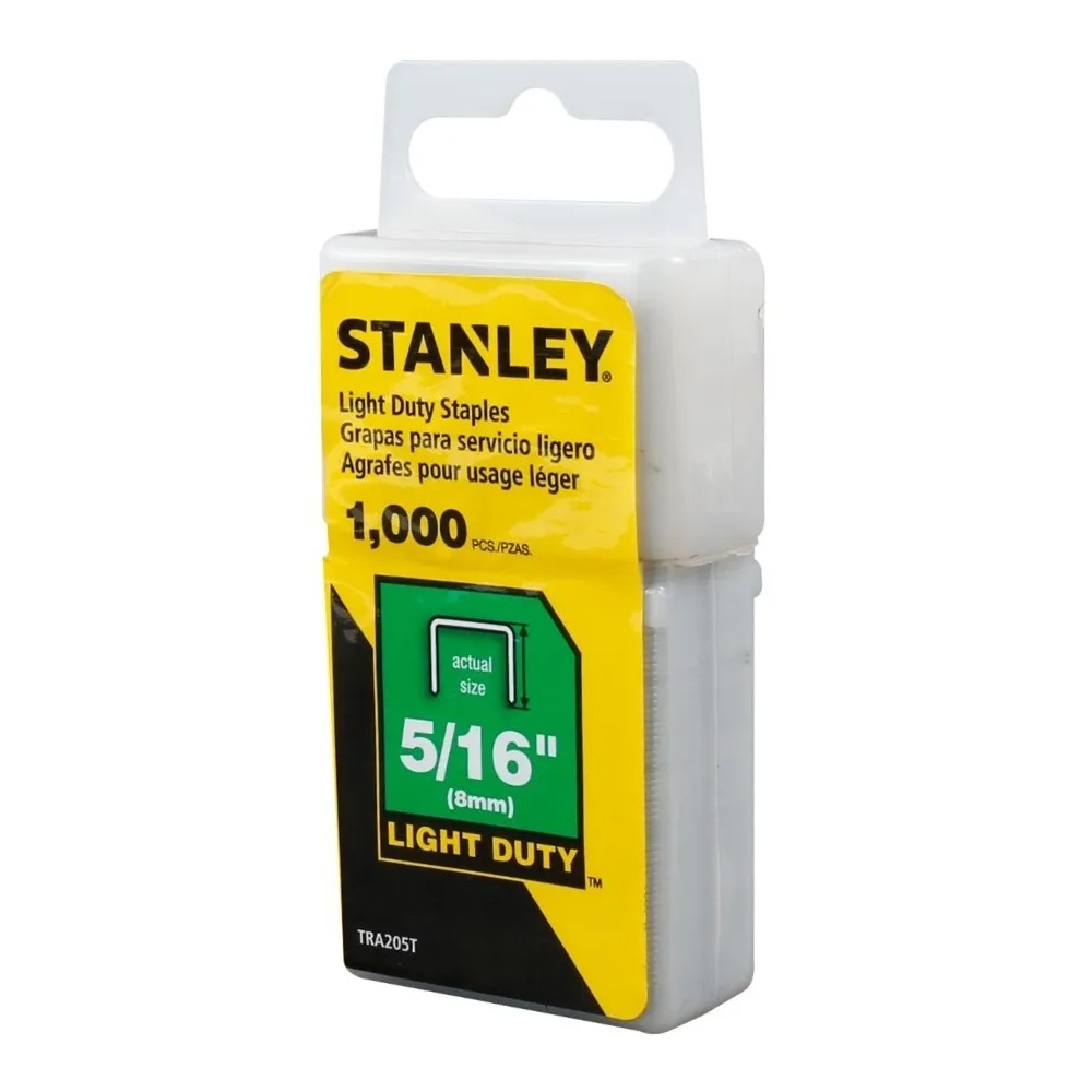 GRAMPO LIGTH DUTY 8MM 5/16" 1000 GRAMPOS STANLEY