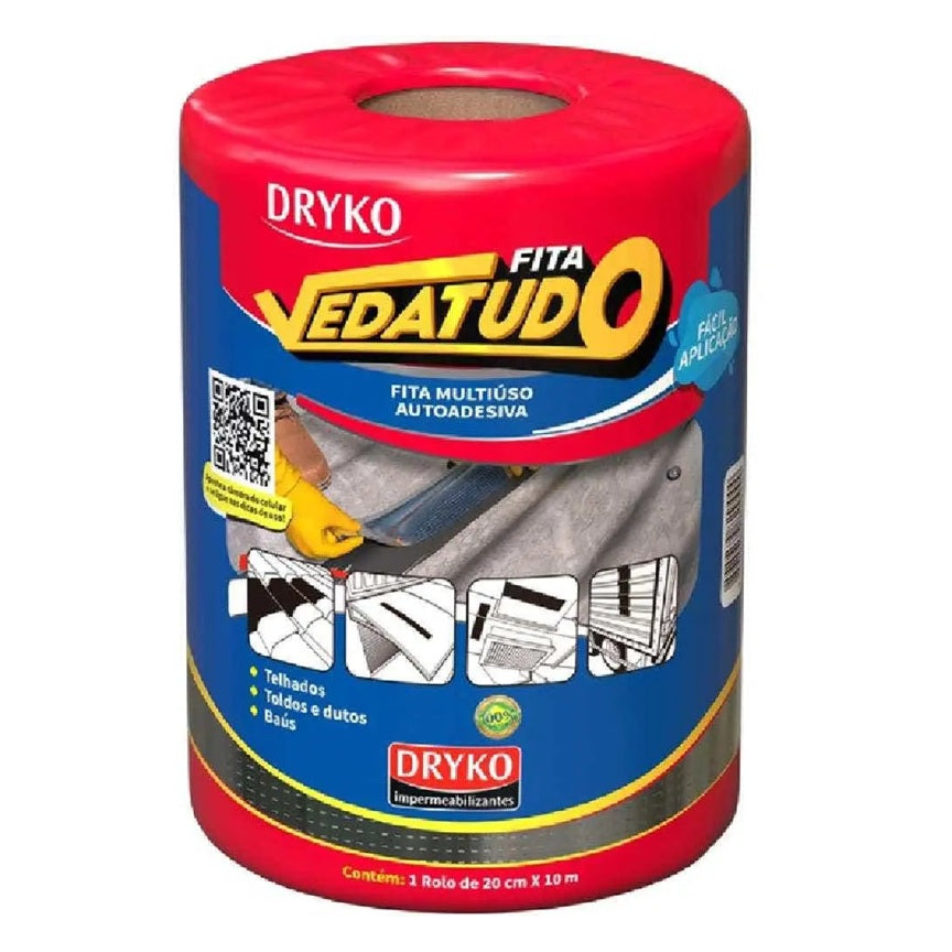 FITA MULTIUSO AUTOADESIVA 20CMX10M VEDATUDO