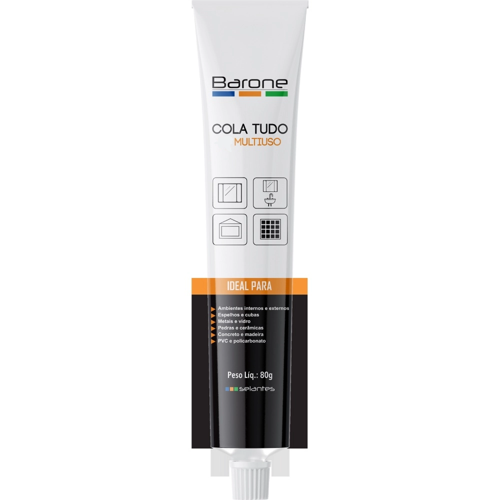 COLA UNIVERSAL FIXA TUDO 80G BRANCO BARONE