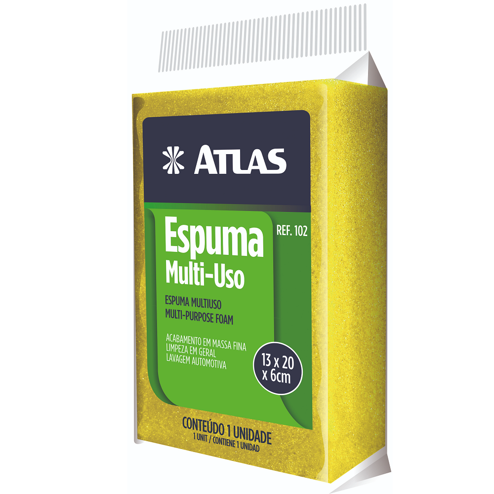 BLOCO DE ESPUMA MULTIUSO 13X20X6 ATLAS