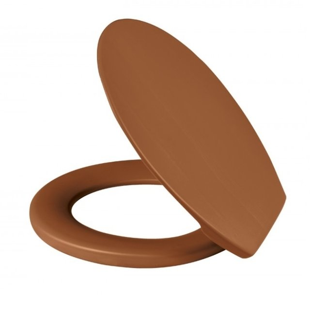ASSENTO SANITÁRIO OVAL SOFT CARAMELO METASUL