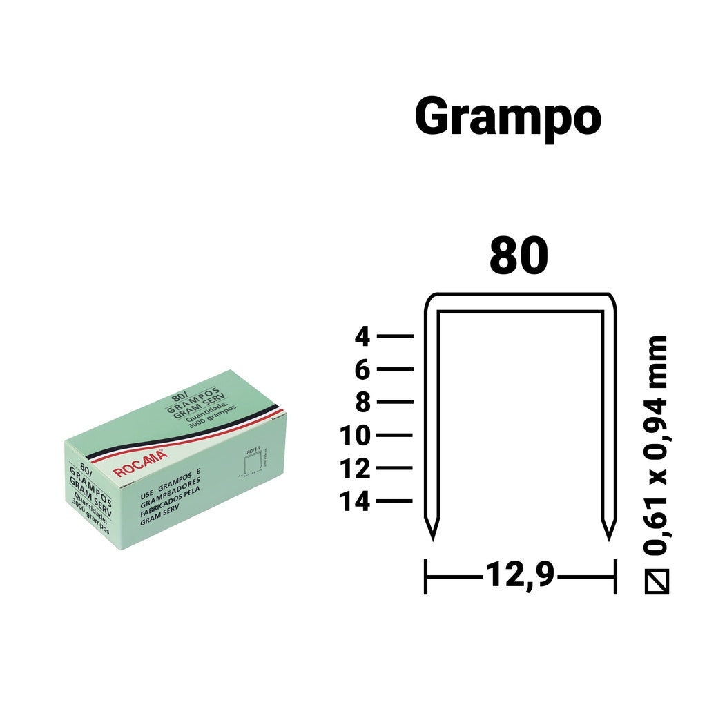 GRAMPO 80/6MM 6000 GRAMPOS ROCAMA