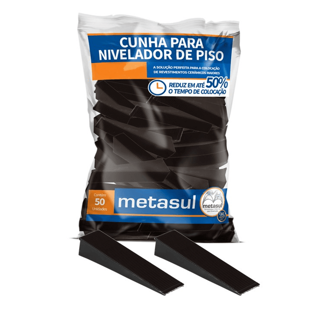 CUNHA PARA NIVELAMENTO DE PISO SLIM 50 PEÇAS METASUL