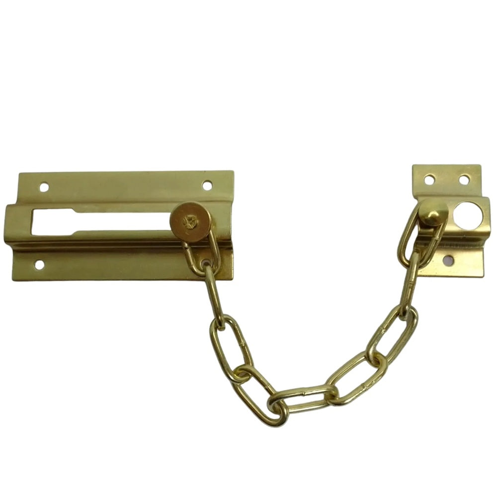 FECHO PARA PORTA COM CORRENTE DOURADO BRASFORT