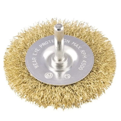 ESCOVA DE AÇO ONDULADA COM HASTE 10X75MM FERTAK TOOLS