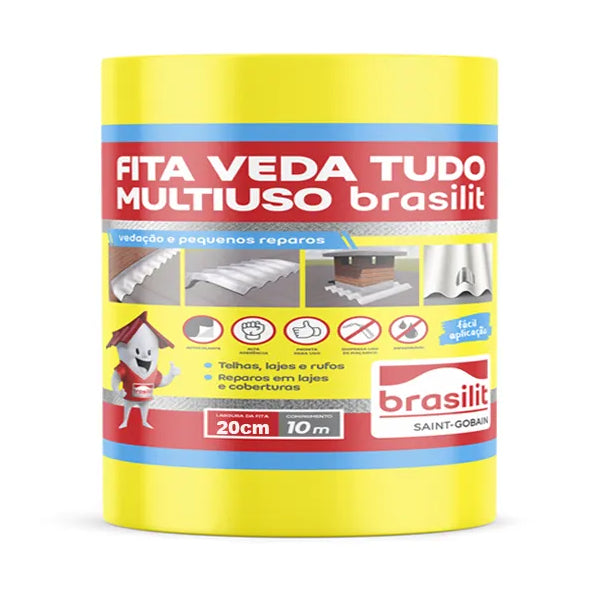 FITA MULTIUSO AUTOADESIVA 20CMX10M BRASILIT