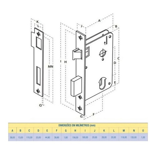 FECHADURA EXTERNA INOX PREMIUM 2600/71 ALIANÇA