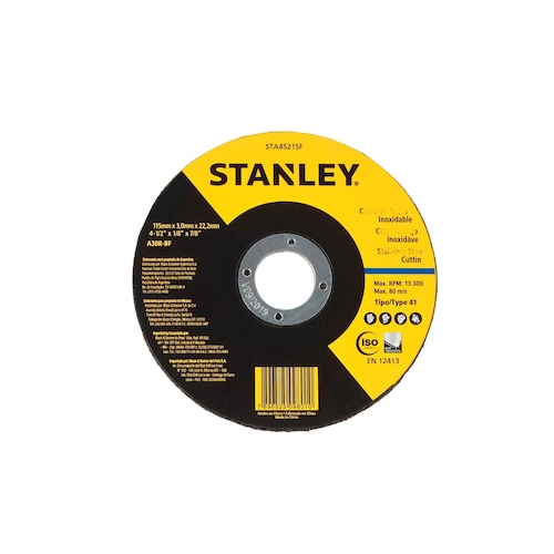 DISCO DE DESBASTE 4.1/2" (115MM) 6MM STANLEY
