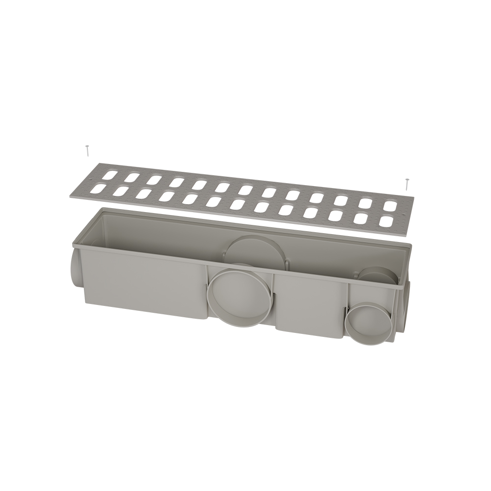 CAIXA COLETORA MODULAR 15X50CM CINZA ESTRELA