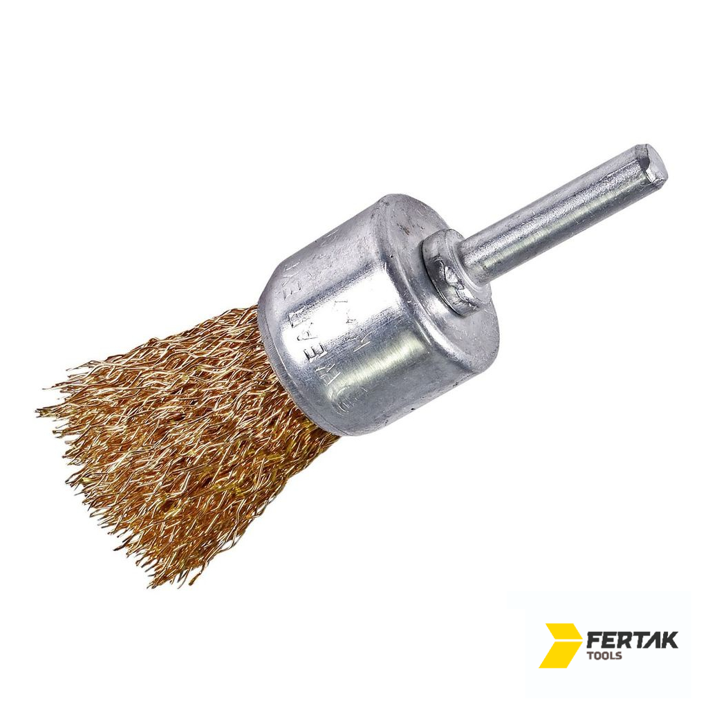 ESCOVA DE AÇO TIPO PINCEL 19X6MM FERTAK TOOLS