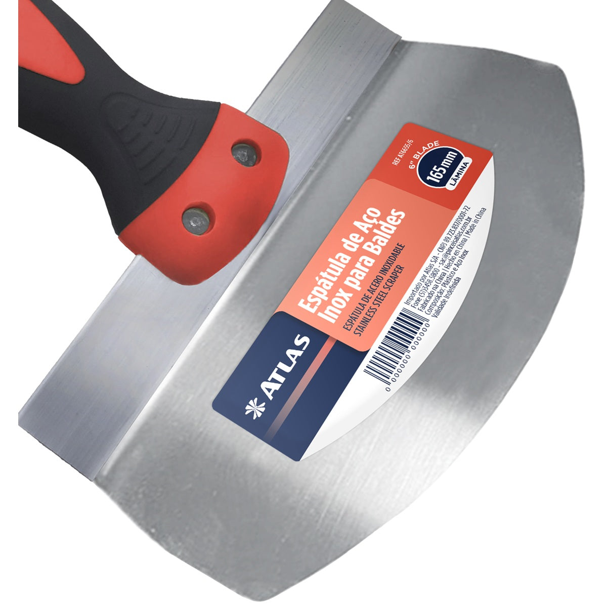 ESPATULA PARA BALDES INOX ARREDONDADA 6" ATLAS